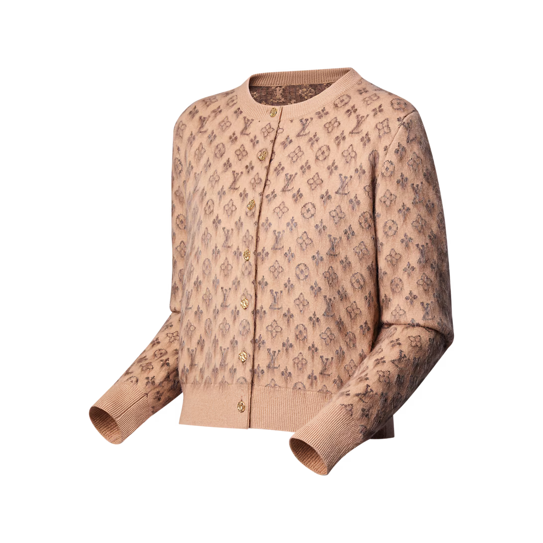 Brushed Monogram Cardigan