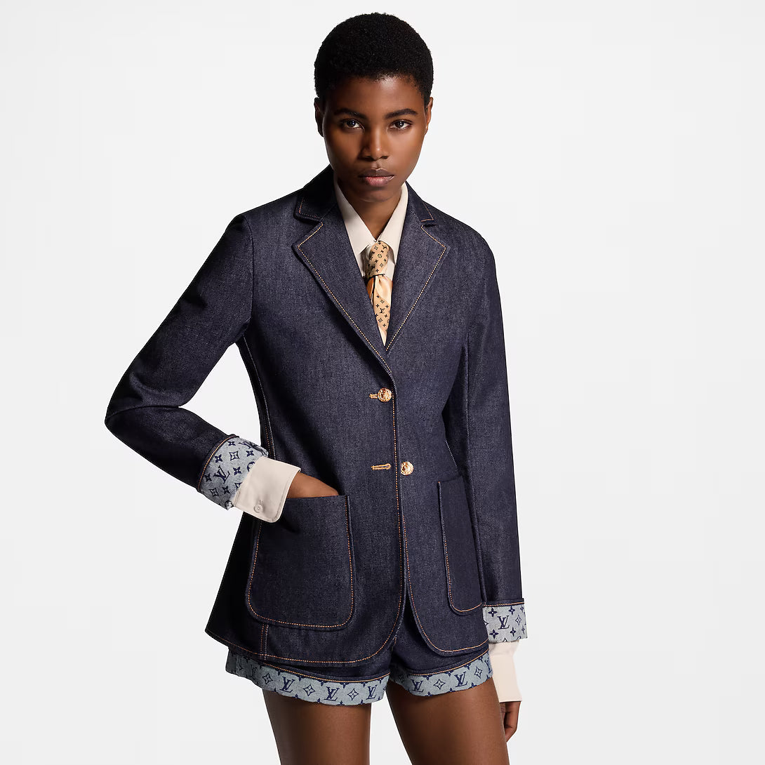 Denim Preppy Blazer