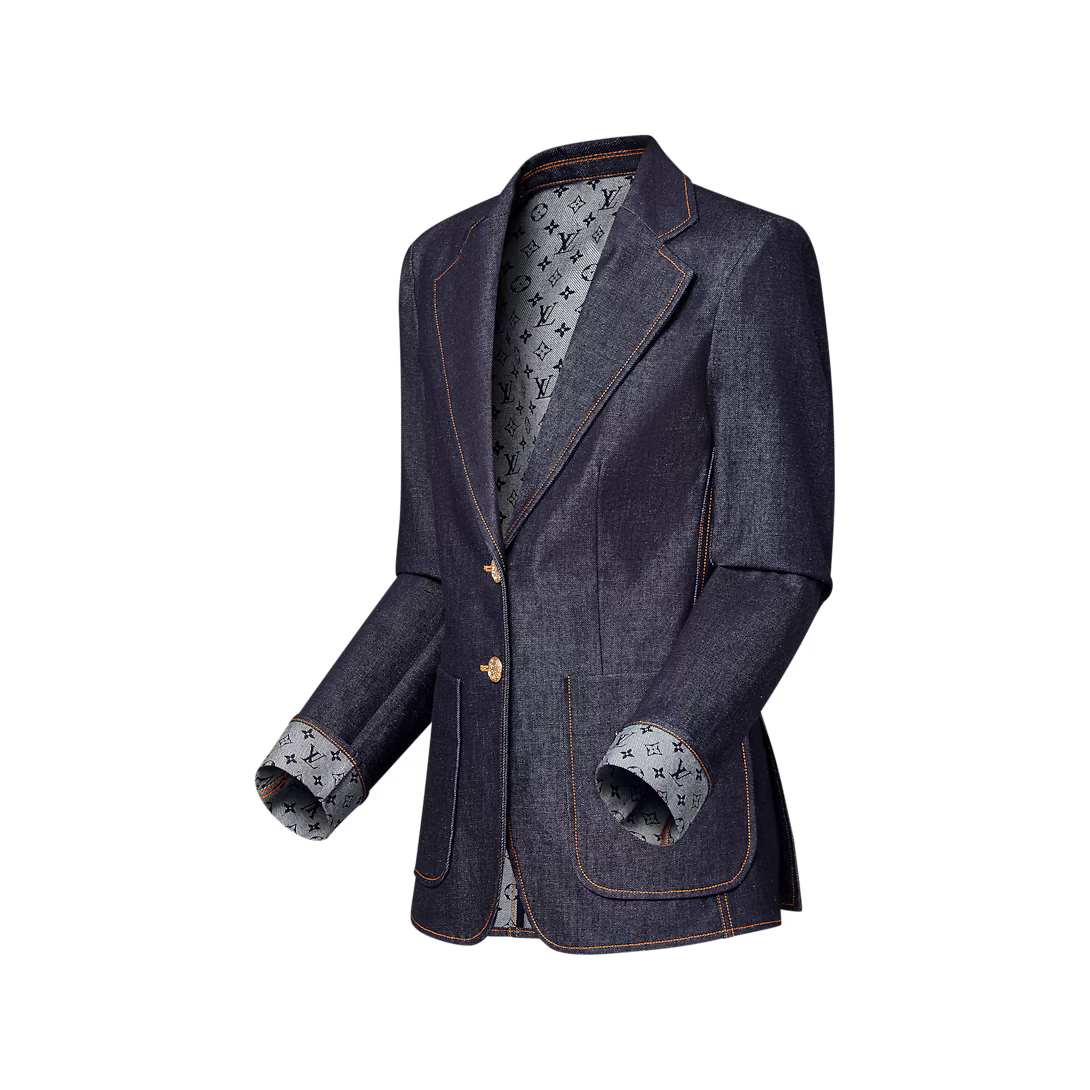 Denim Preppy Blazer
