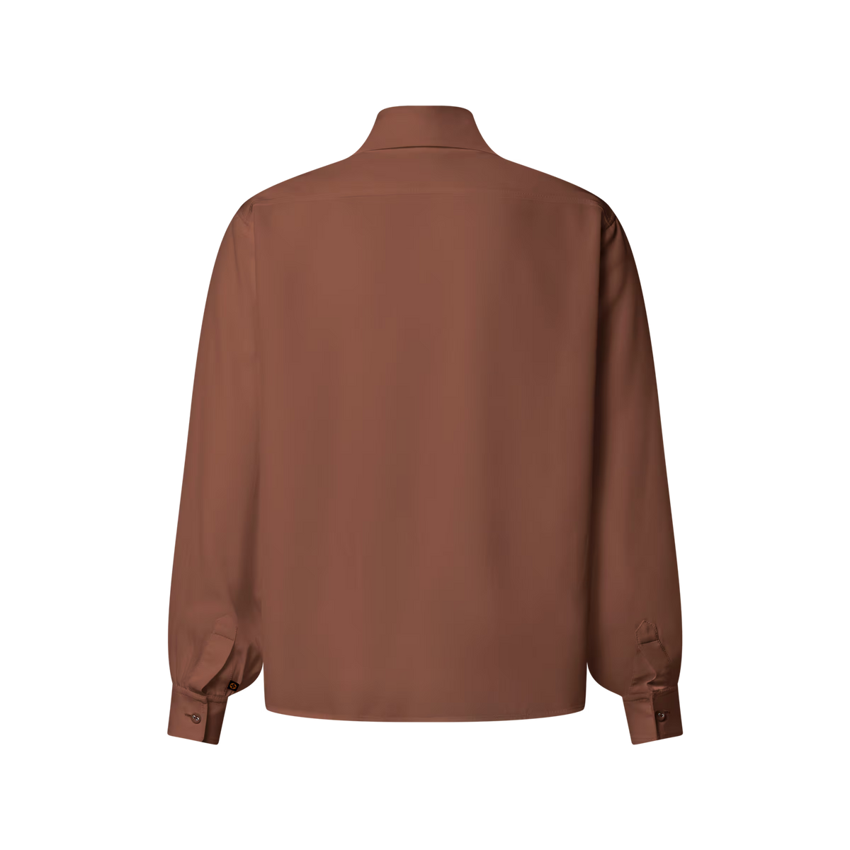 Long-Sleeved Lavaliere Shirt With Pocket Detail