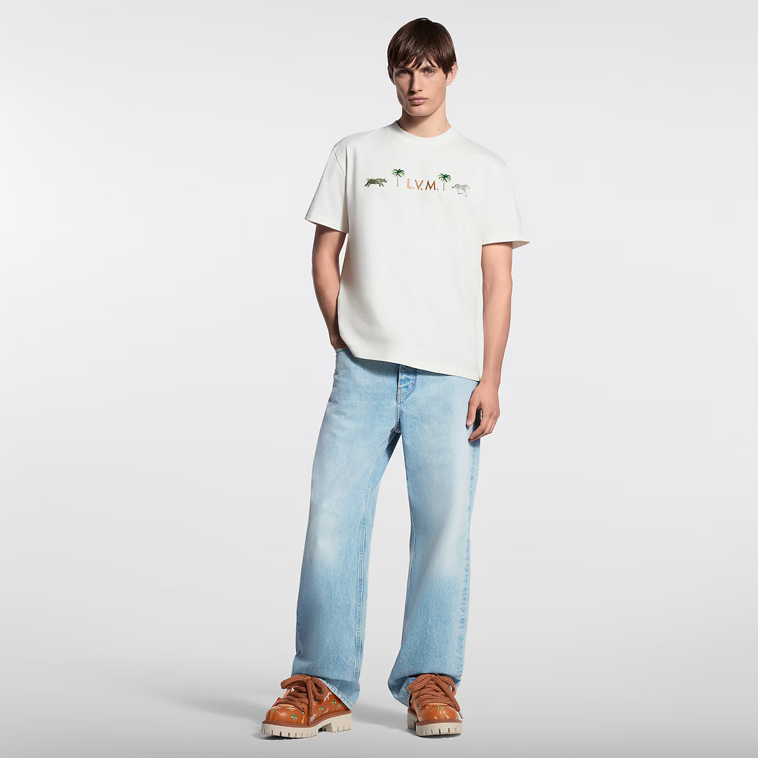 x The Darjeeling Limited Embroidered Short-Sleeved Crewneck