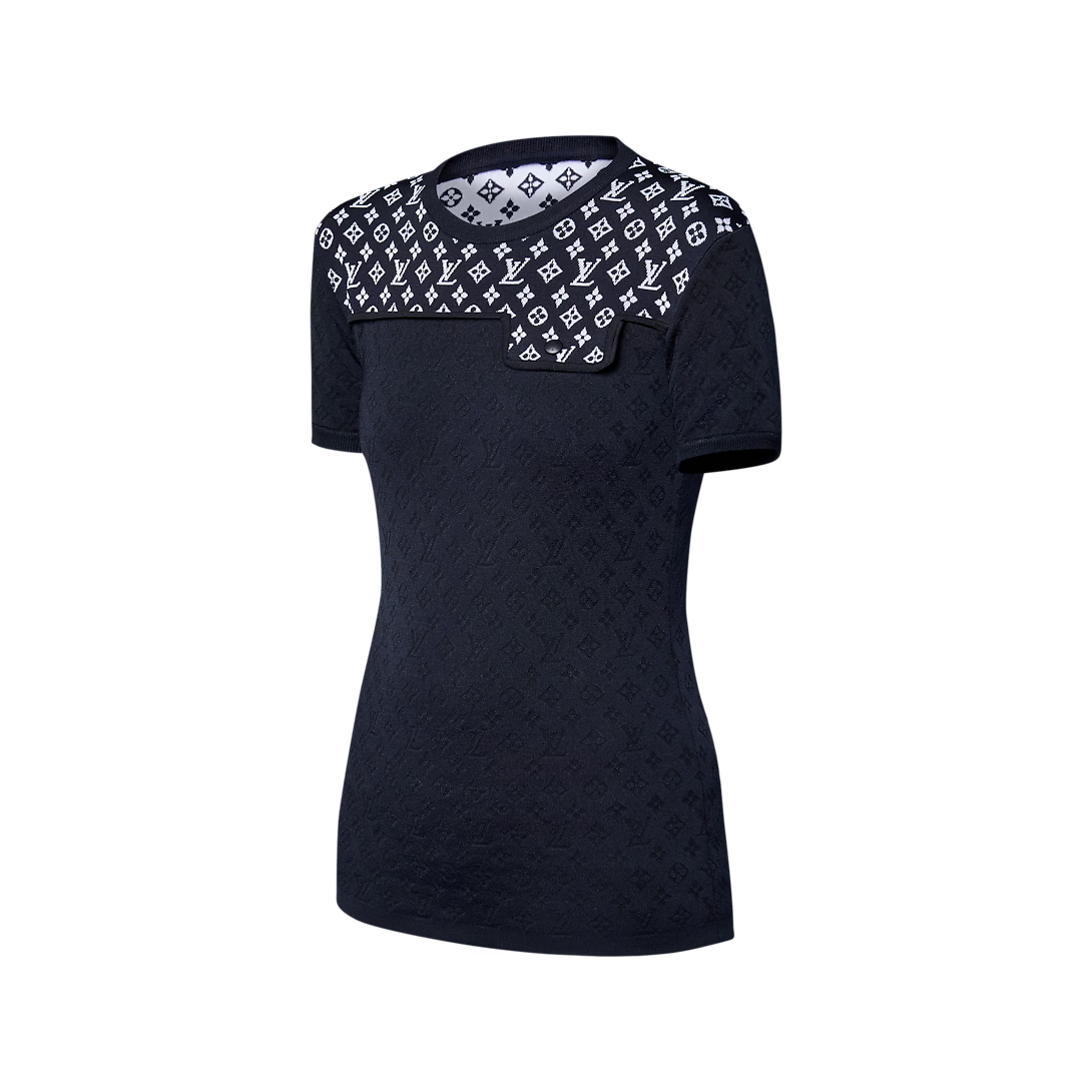 Monogram Jacquard Knit Top