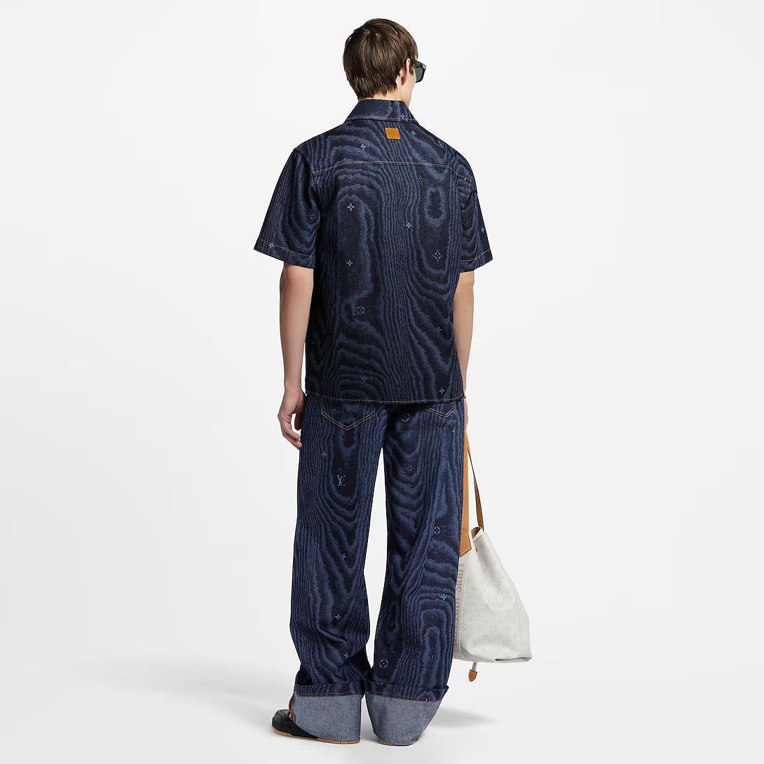 Short-Sleeved Denim Shirt