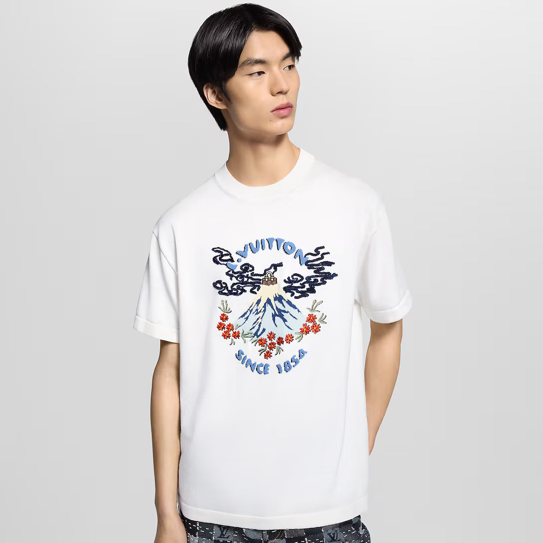 Short-Sleeved Knitted Crewneck