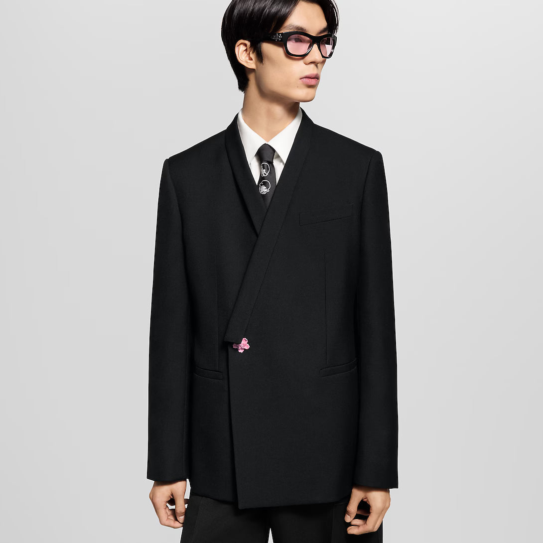 Tailored Kimono Double-Breasted Jacket