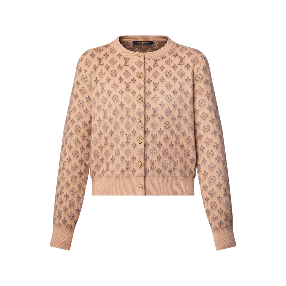Brushed Monogram Cardigan