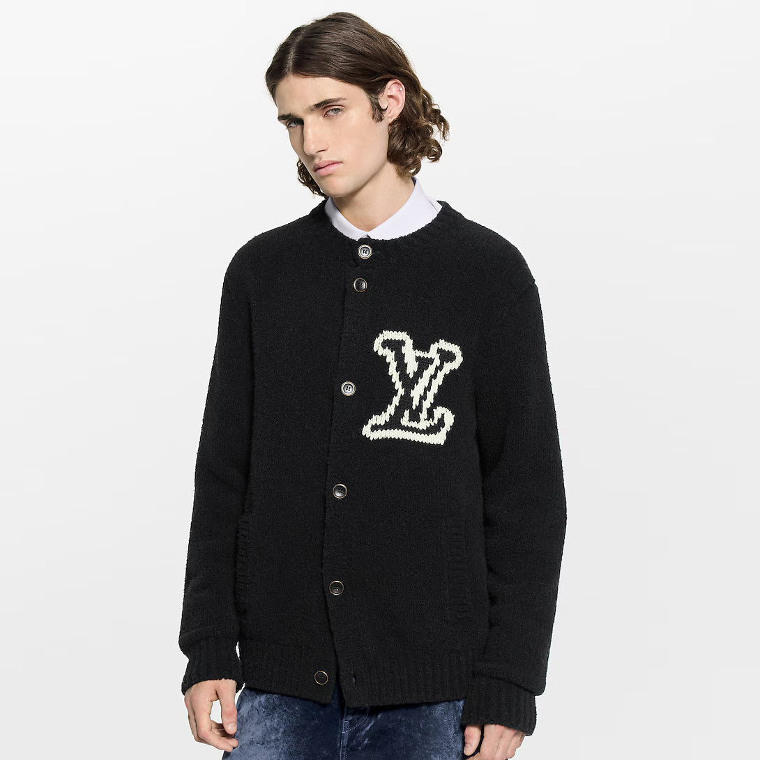Chunky Intarsia Signature Cardigan