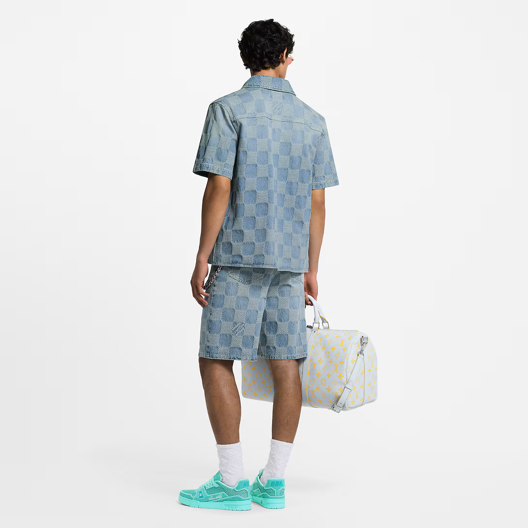 Damier 3D Light Denim Shorts