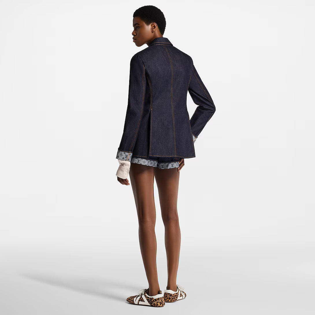 Denim Preppy Blazer