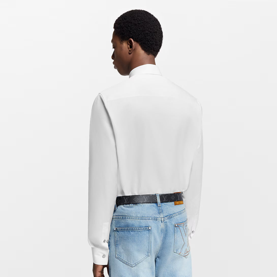 Embossed Pocket Long-Sleeved Shirt
