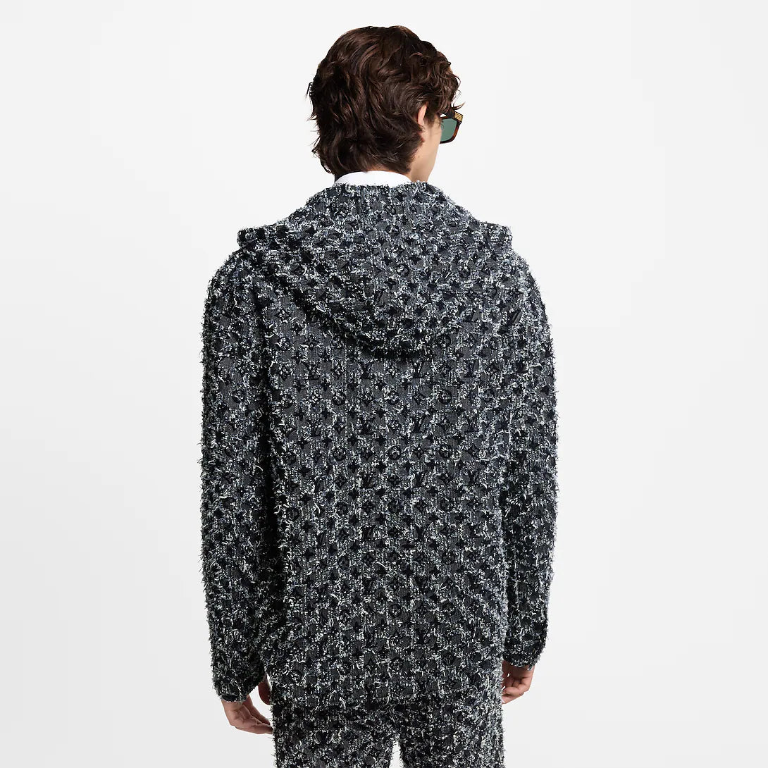 Flocked Monogram Denim Hoodie