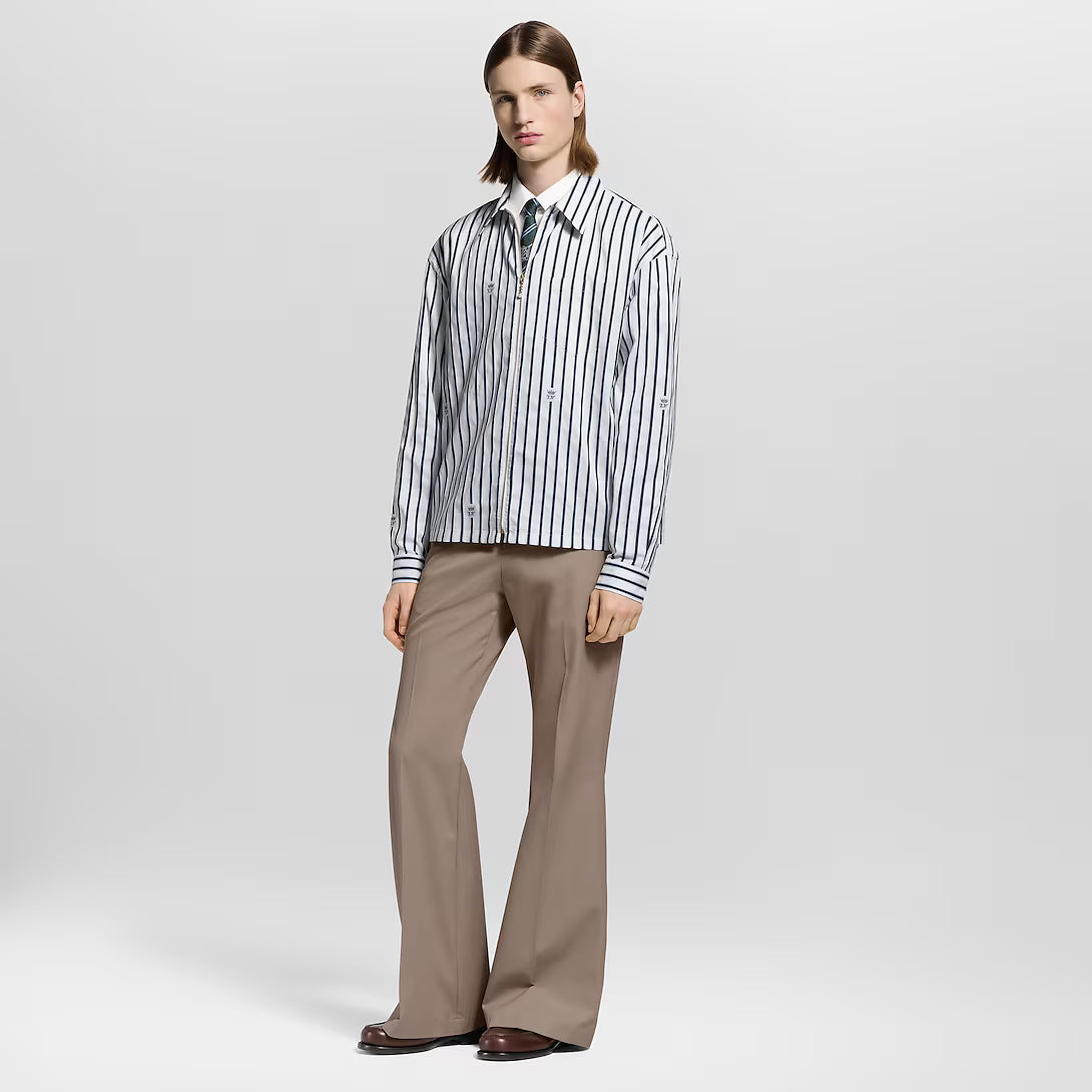 Long-Sleeved Zip-Up Shirt