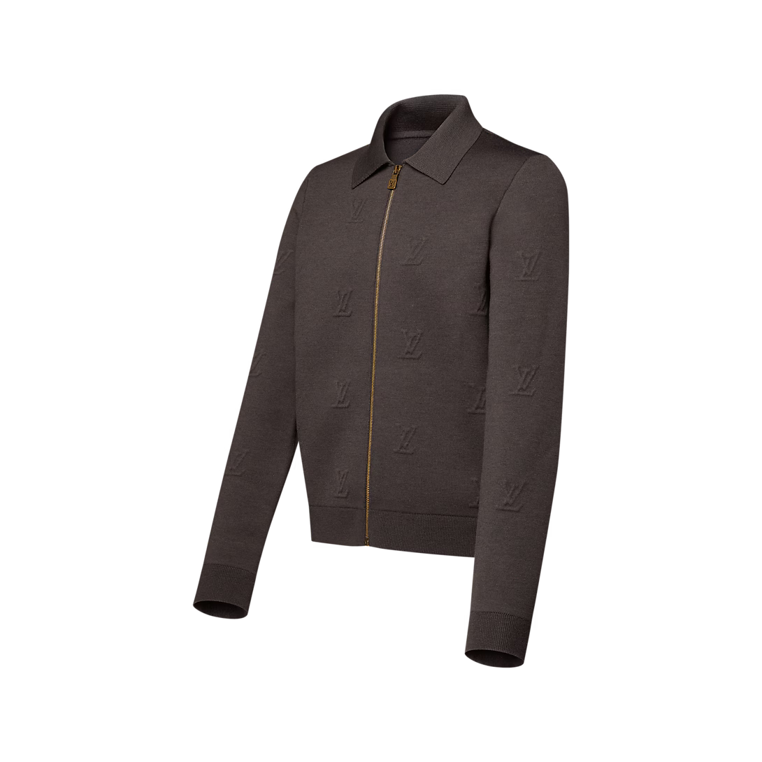Blason Embossed Zipped Blouson