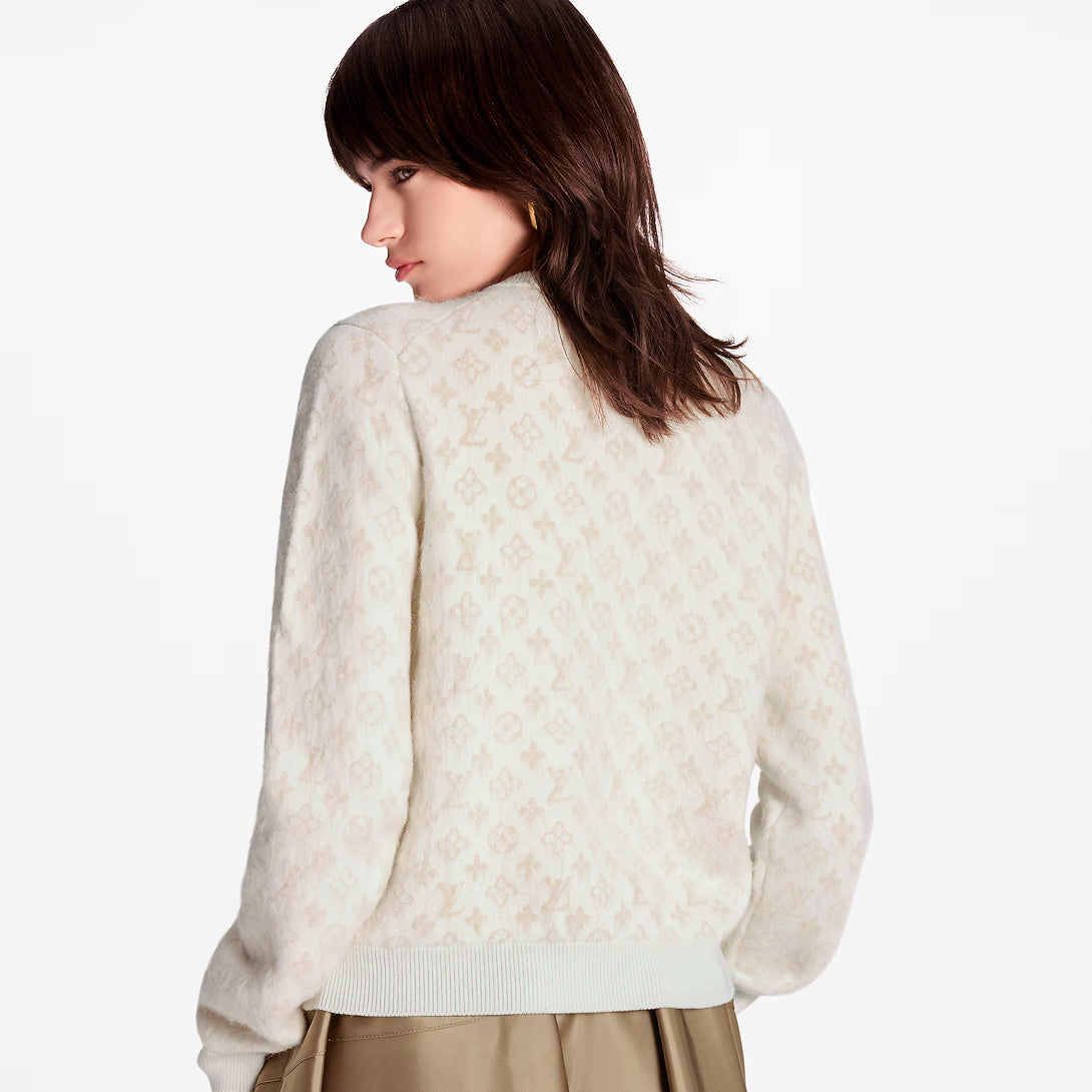 Monogram Brushed Knit Cardigan
