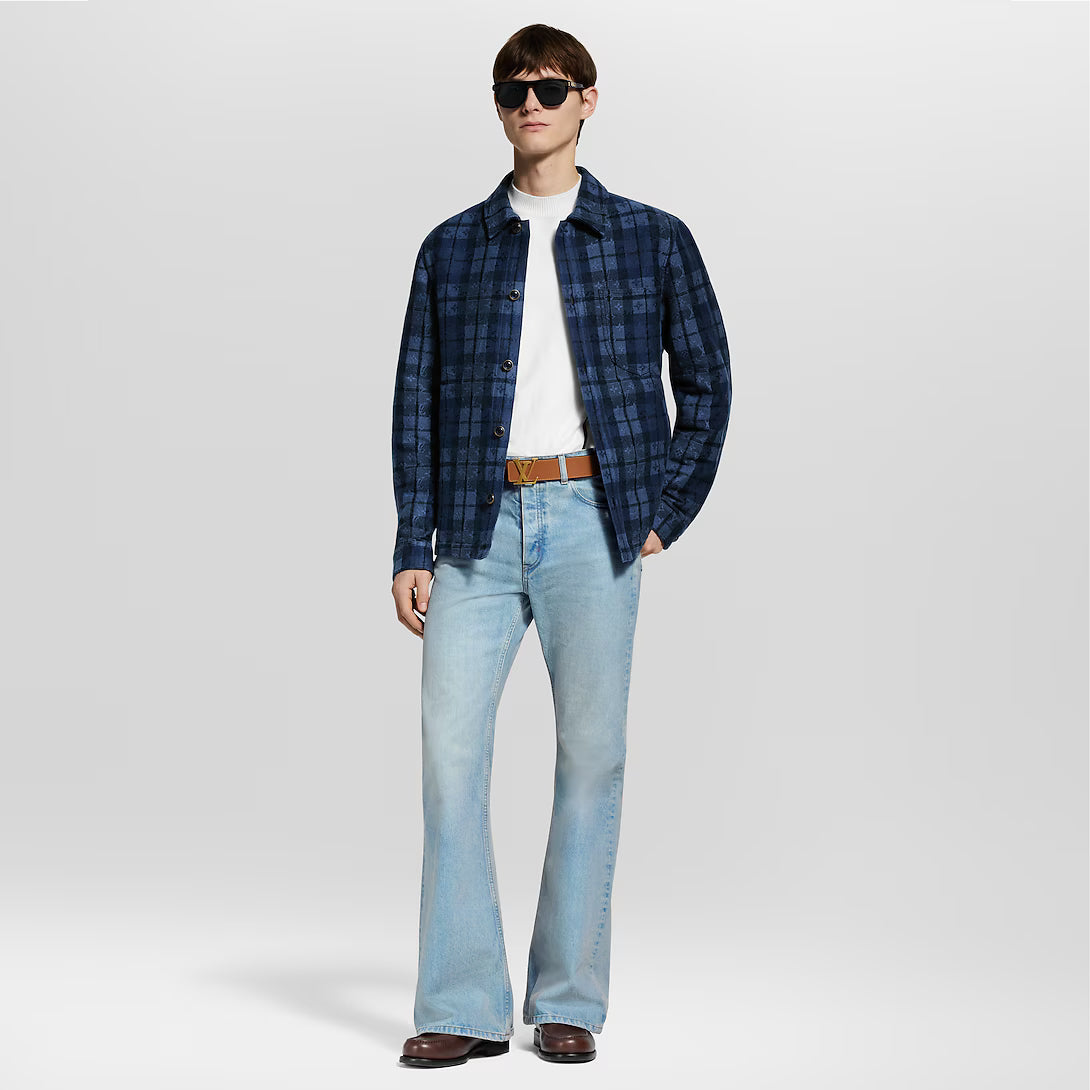 Monogram Tartan Denim Overshirt