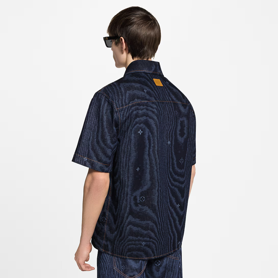 Short-Sleeved Denim Shirt