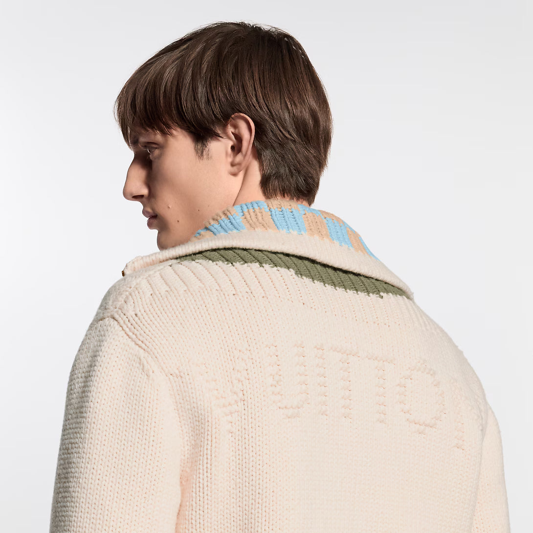 Zipped Intarsia Track Top